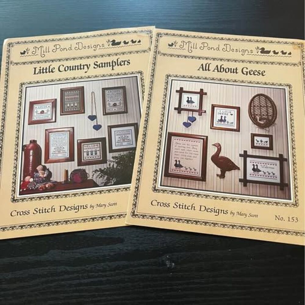 Mill Pond Designs Cross Stitch Patterns Mary Scott Country Samplers & Geese